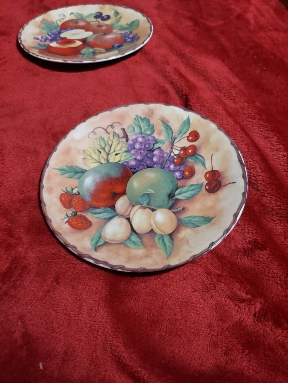 Decorative Fruit Wall Plate Set in Multicolor by